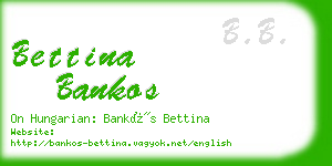 bettina bankos business card
